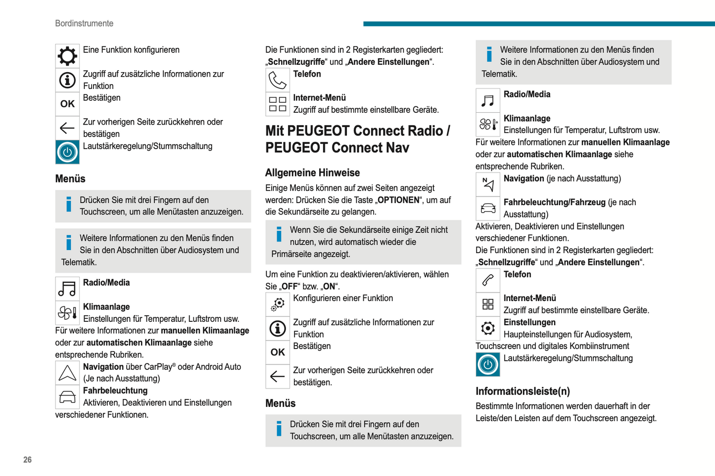 2023-2024 Peugeot 208/e-208 Bedienungsanleitung | Deutsch