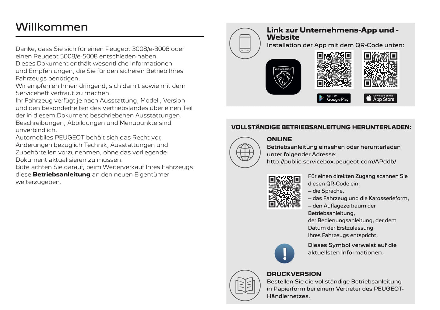 2025-2026 Peugeot 3008/5008 Bedienungsanleitung | Deutsch