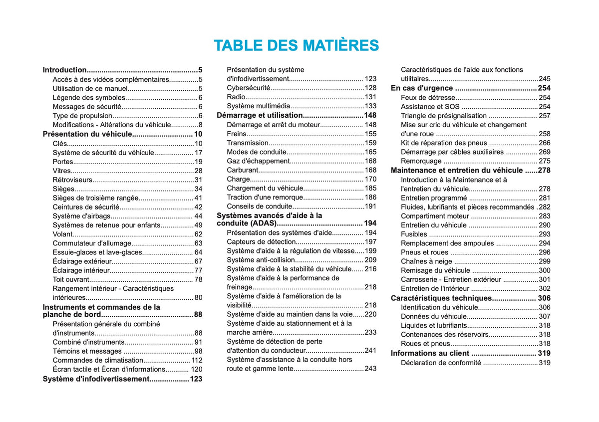 2026 Peugeot 3008/5008 Owner's Manual | French