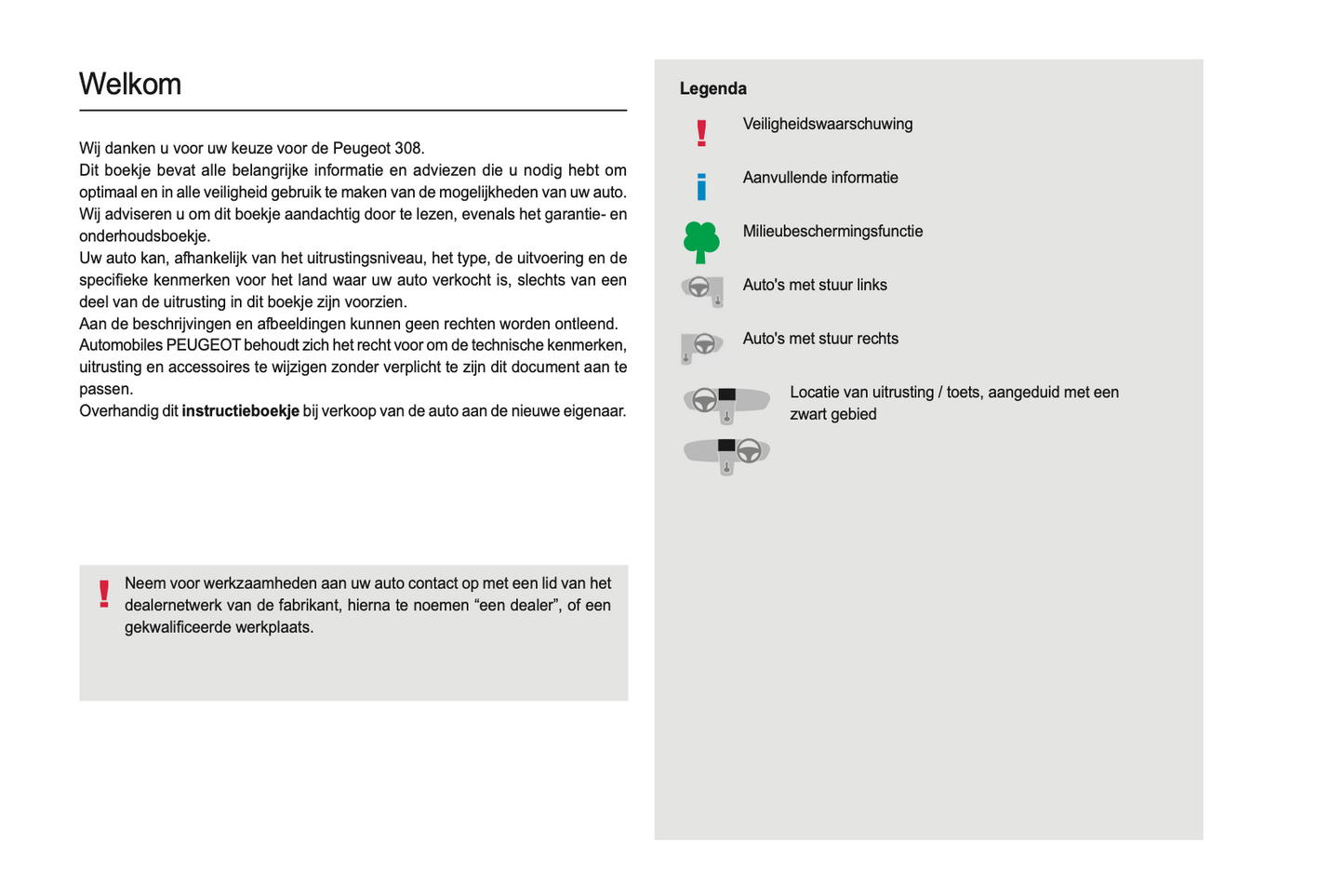 2022-2023 Peugeot 308/308 SW Bedienungsanleitung | Niederländisch