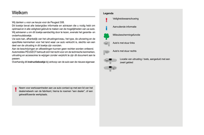 2022-2023 Peugeot 308/308 SW Bedienungsanleitung | Niederländisch