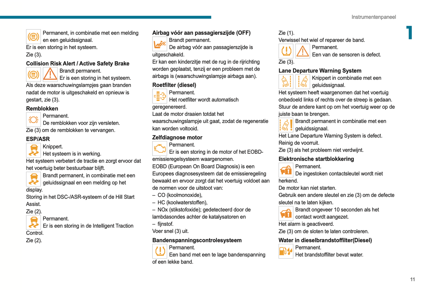 2021-2024 Peugeot Boxer/e-Boxer Owner's Manual | Dutch