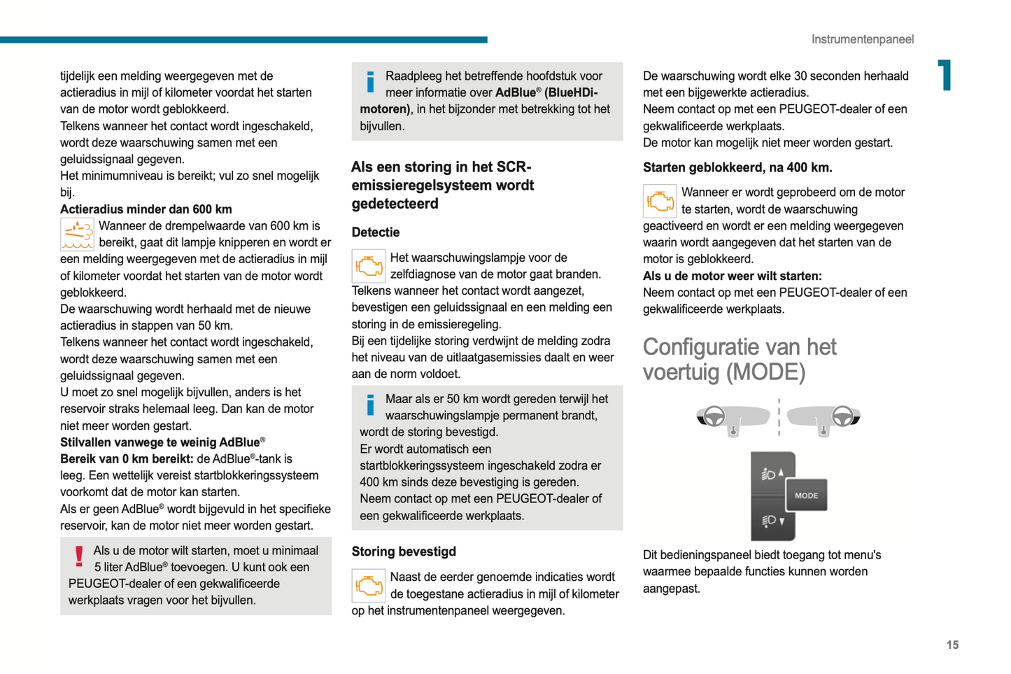 2021-2024 Peugeot Boxer/e-Boxer Owner's Manual | Dutch