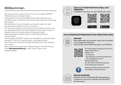 2025 Peugeot Expert/Traveller Bedienungsanleitung | Deutsch