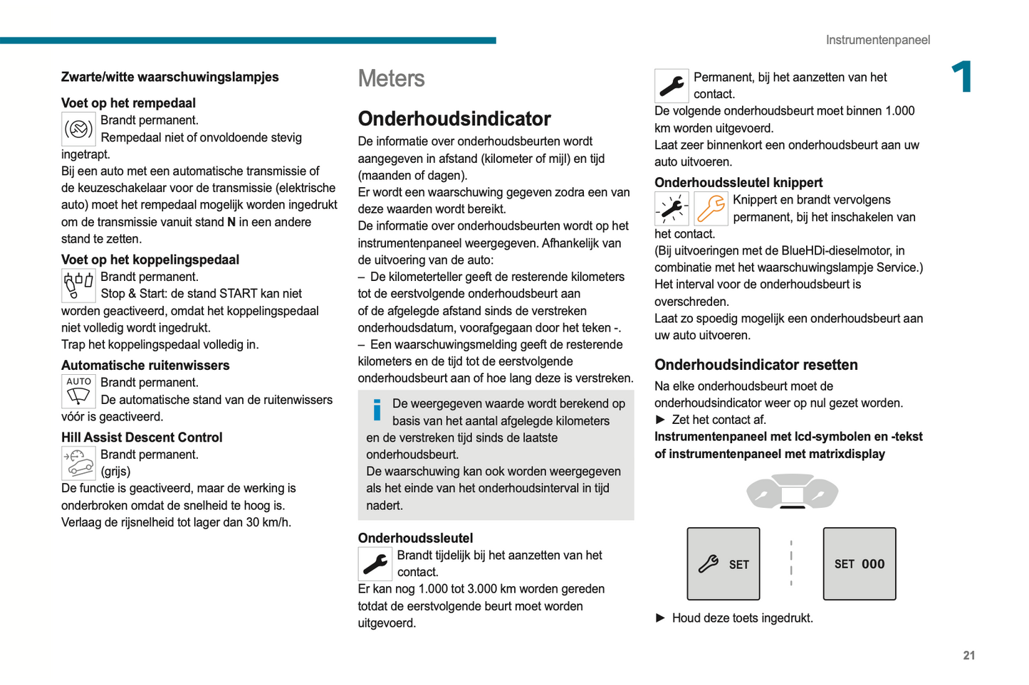 2021-2022 Peugeot Rifter/e-Rifter Partner/e-Partner Bedienungsanleitung | Niederländisch