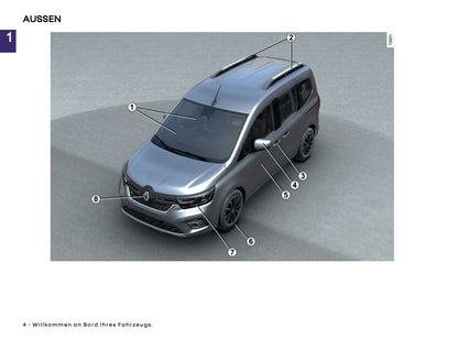 2025 Renault Kangoo E-Tech Bedienungsanleitung | Deutsch