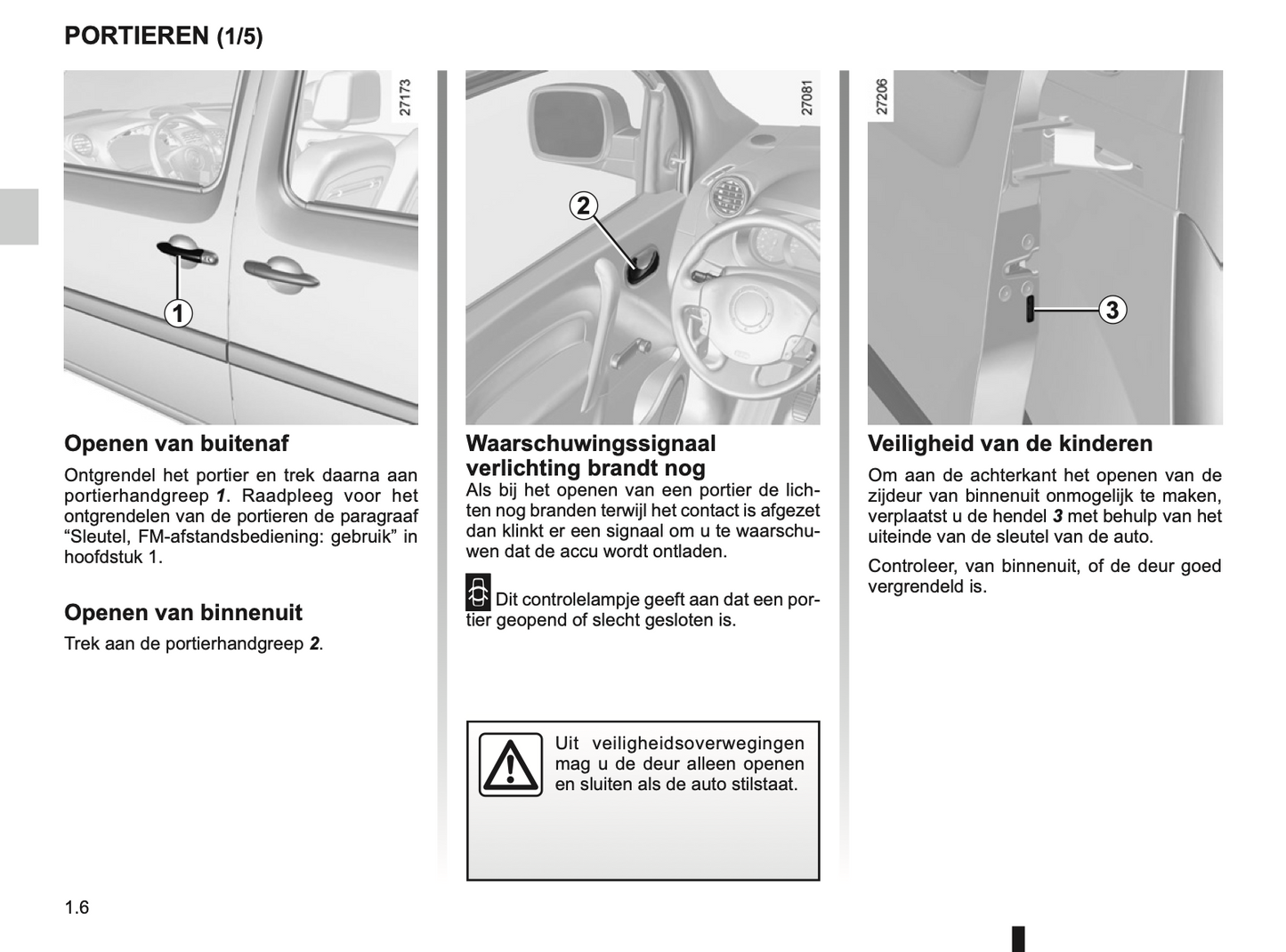 2012-2013 Renault Kangoo Owner's Manual | Dutch