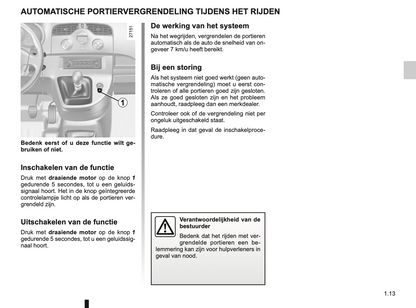 2012-2013 Renault Kangoo Owner's Manual | Dutch