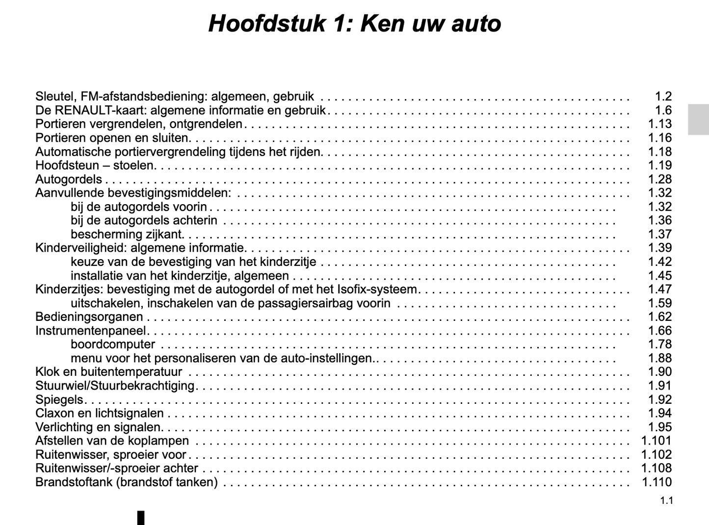 2017-2018 Renault Scenic Owner's Manual | Dutch