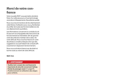2026 Seat Arona Owner's Manual | French