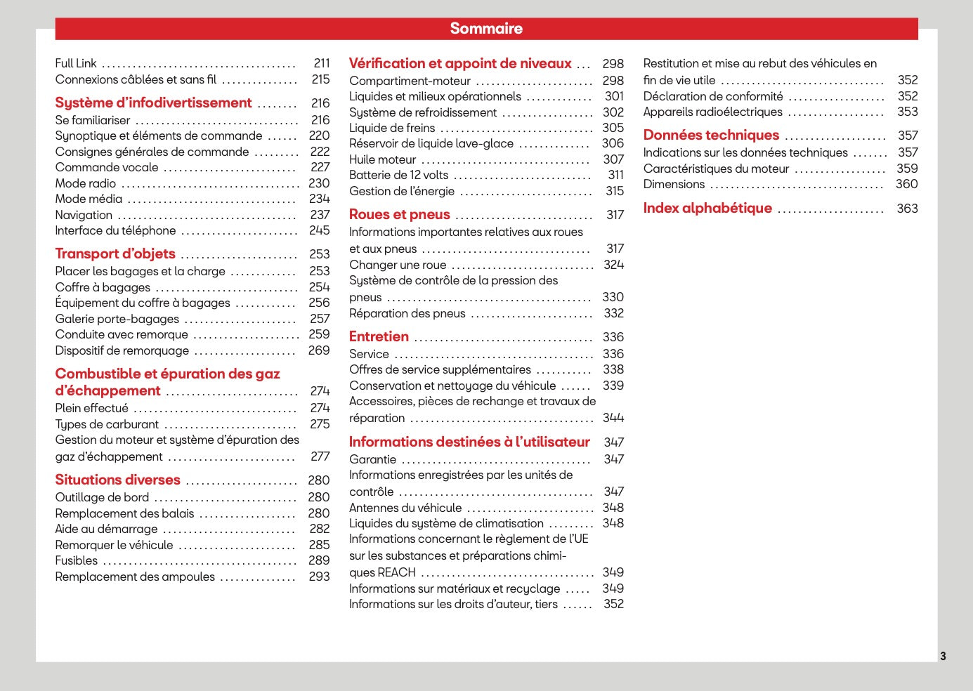 2026 Seat Arona Owner's Manual | French