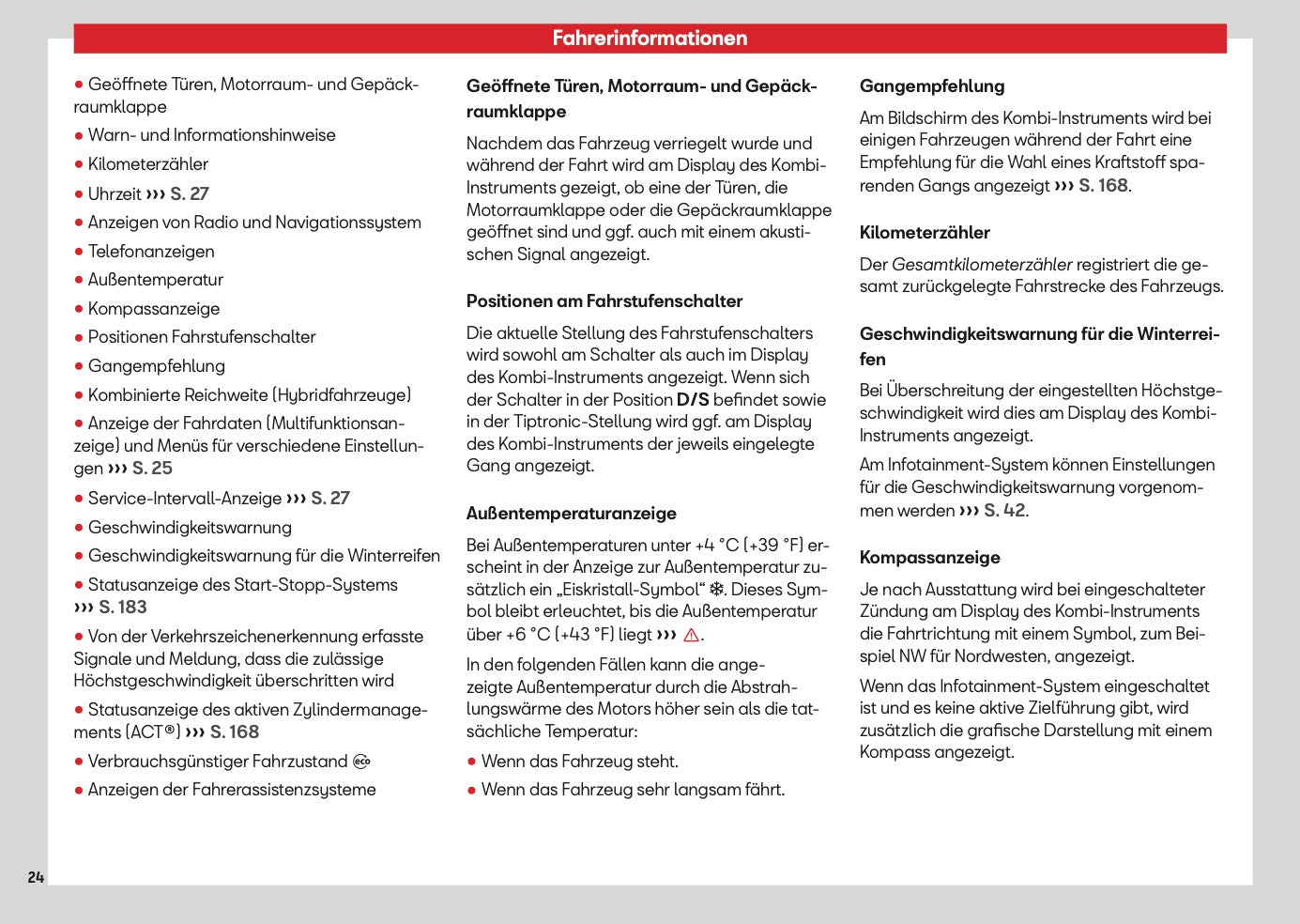 2026 Seat Leon/Leon Sportstourer Owner's Manual | German