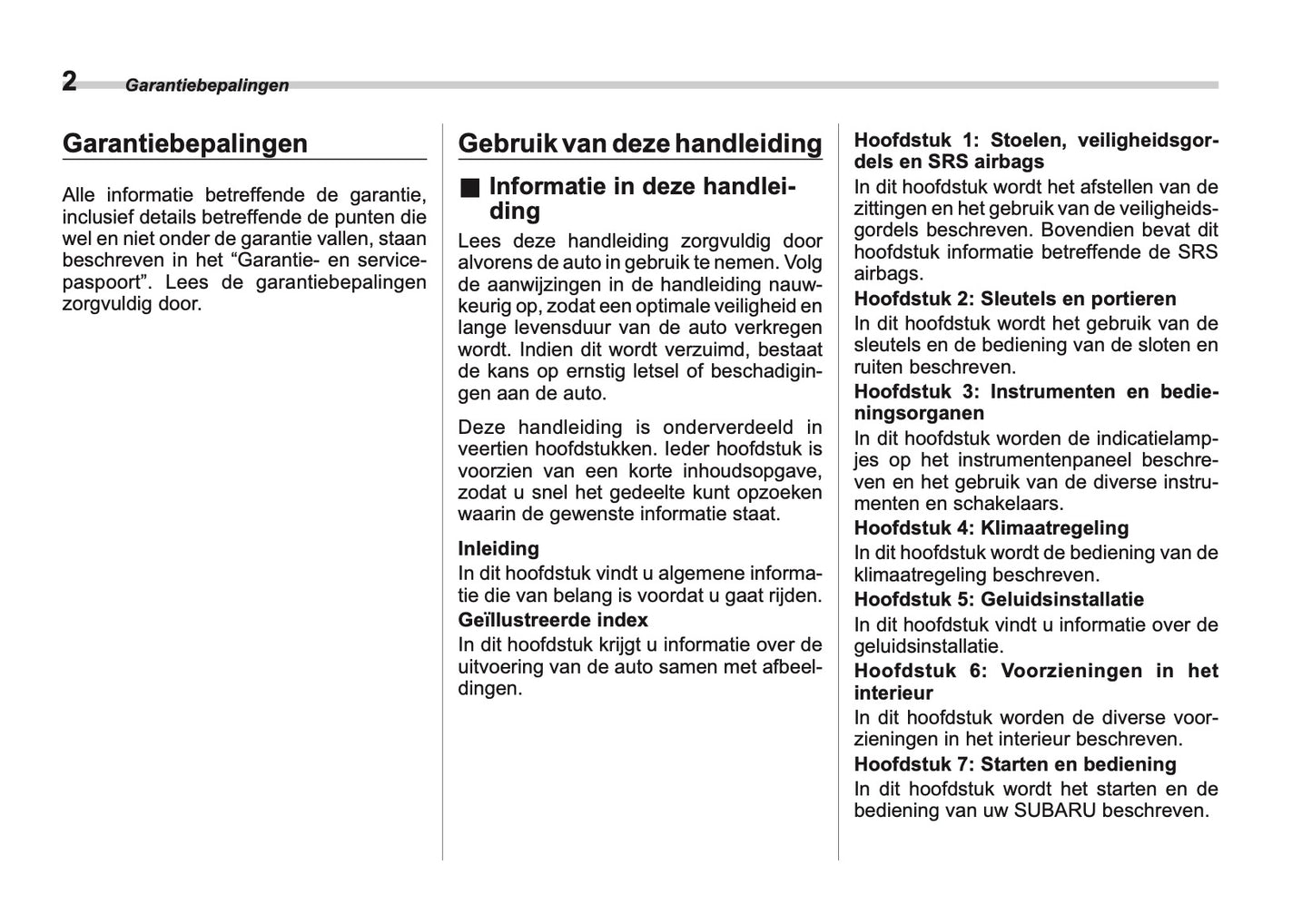 2024 Subaru Crosstrek e-BOXER Owner's Manual | Dutch