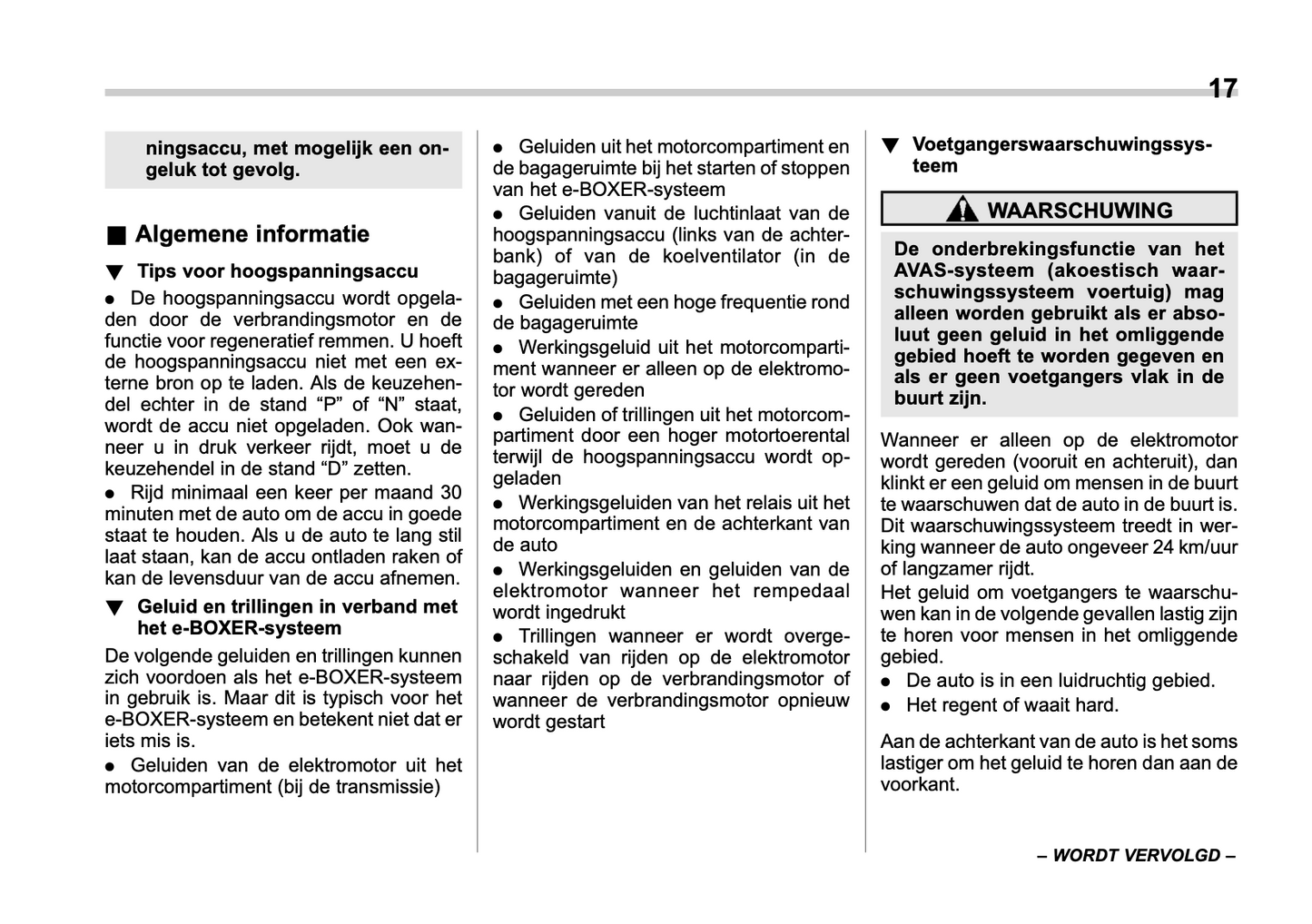 2022 Subaru Forester/Forester e-BOXER Owner's Manual | Dutch