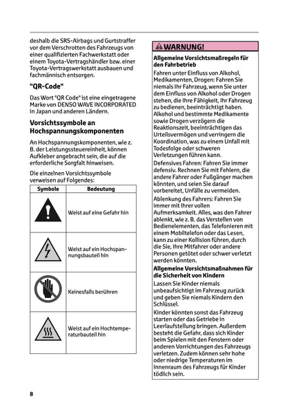 2025 Toyota bZ4X Owner's Manual | German