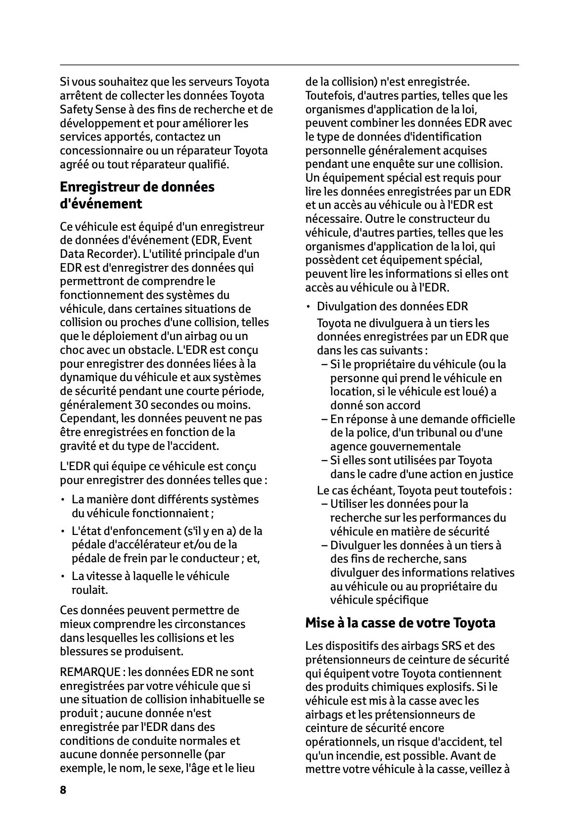 2025 Toyota bZ4X Owner's Manual | French