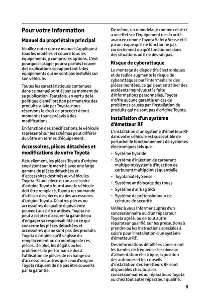 2025-2026 Toyota C-HR Plug-in-Hybrid Owner's Manual | French