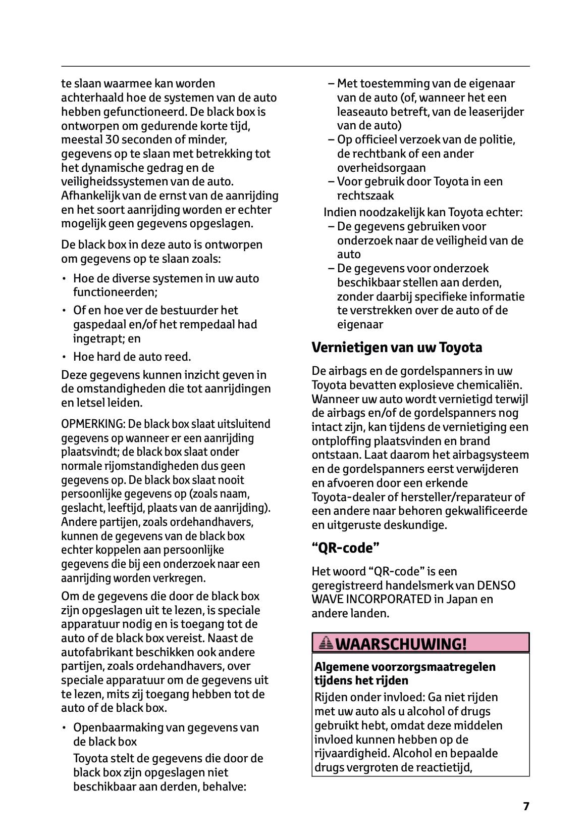 2024 Toyota C-HR Hybrid Owner's Manual | Dutch