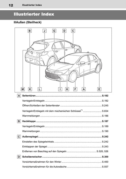 2019-2020 Toyota Corolla Hatchback/Touring Sports Bedienungsanleitung | Deutsch