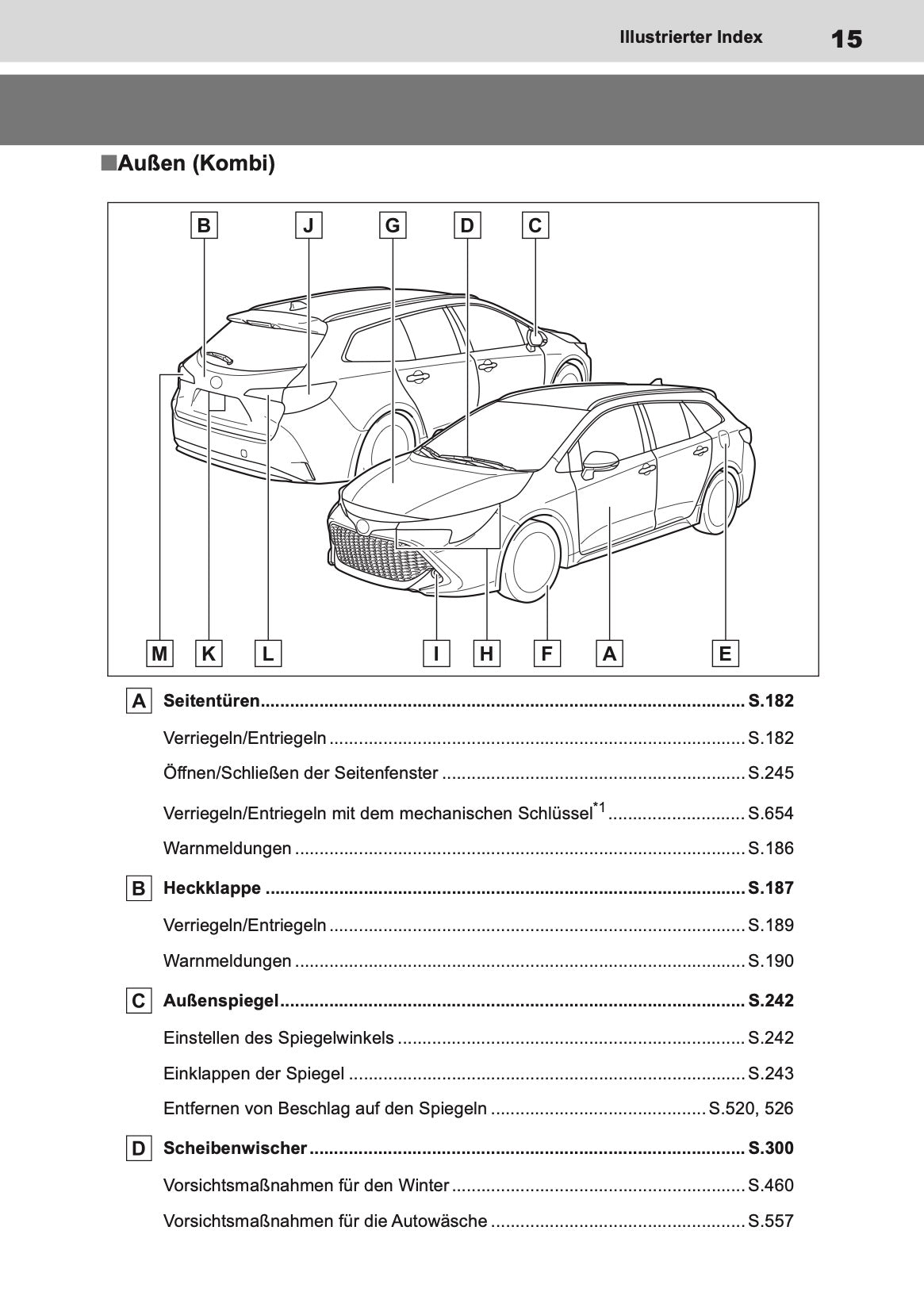 2019-2020 Toyota Corolla Hatchback/Touring Sports Bedienungsanleitung | Deutsch