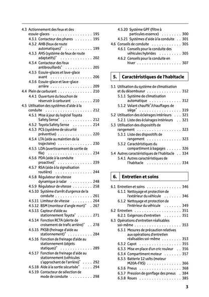 2025 Toyota Corolla Hybrid Hatchback/Touring Sports Owner's Manual | French