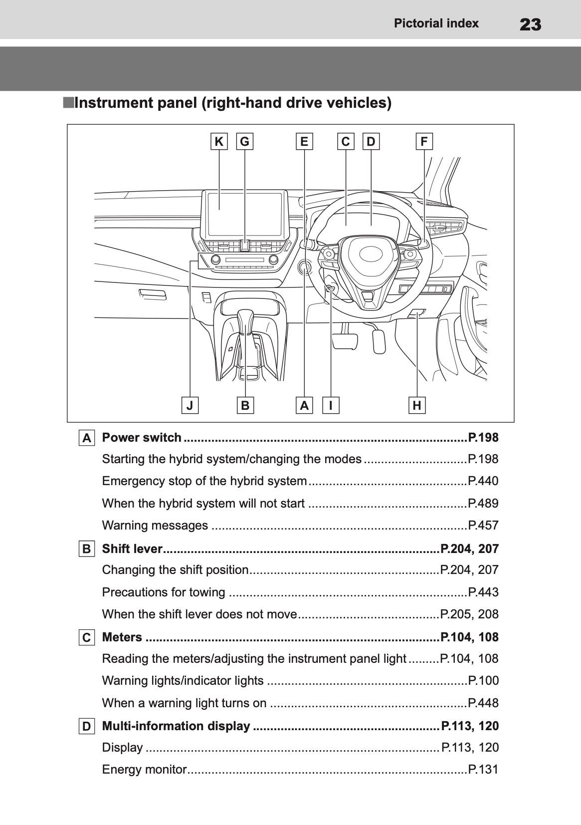 2025 Toyota Corolla Hybrid Hatchback/Touring Sports Owner's Manual | English