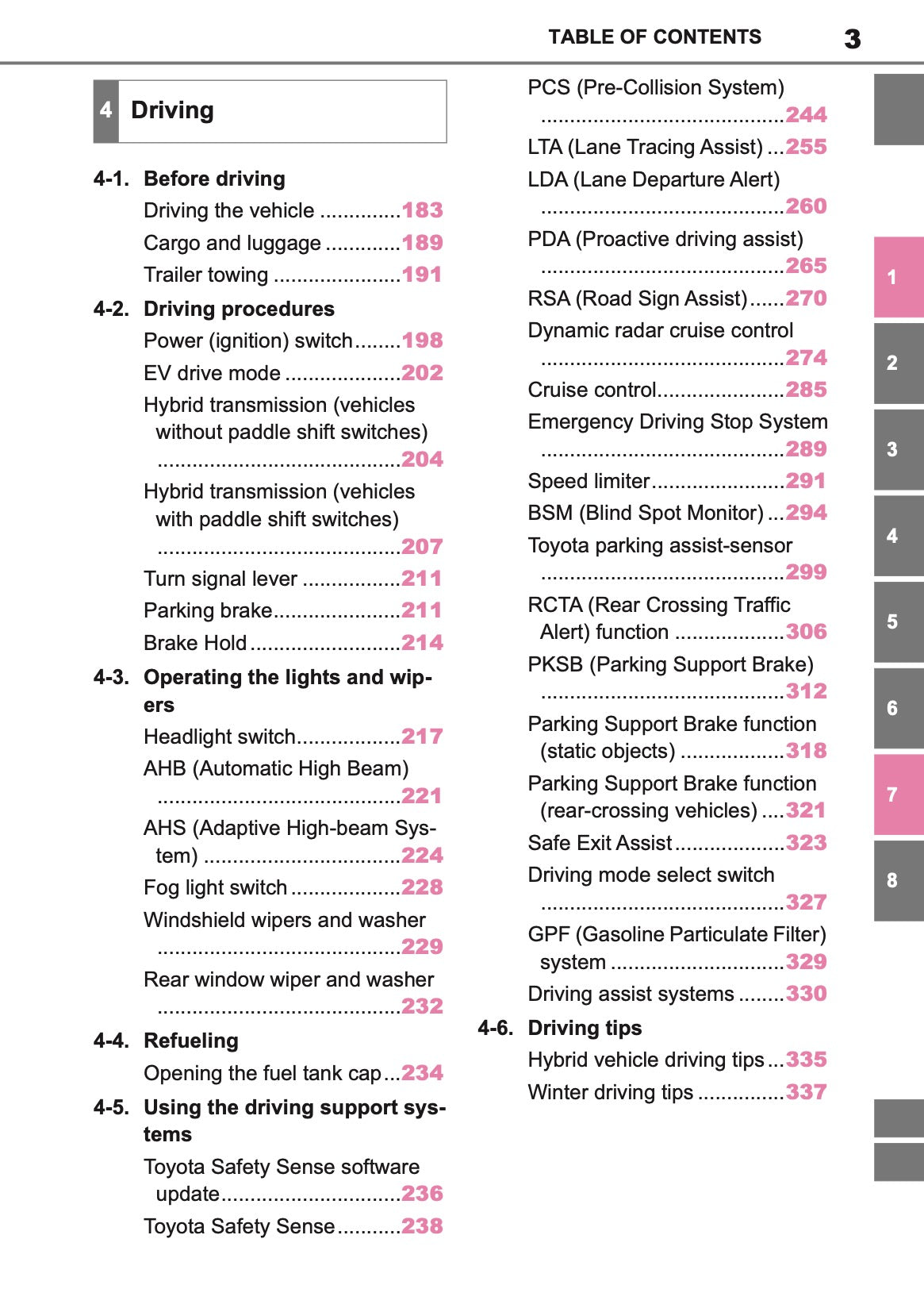 2025 Toyota Corolla Hybrid Hatchback/Touring Sports Owner's Manual | English