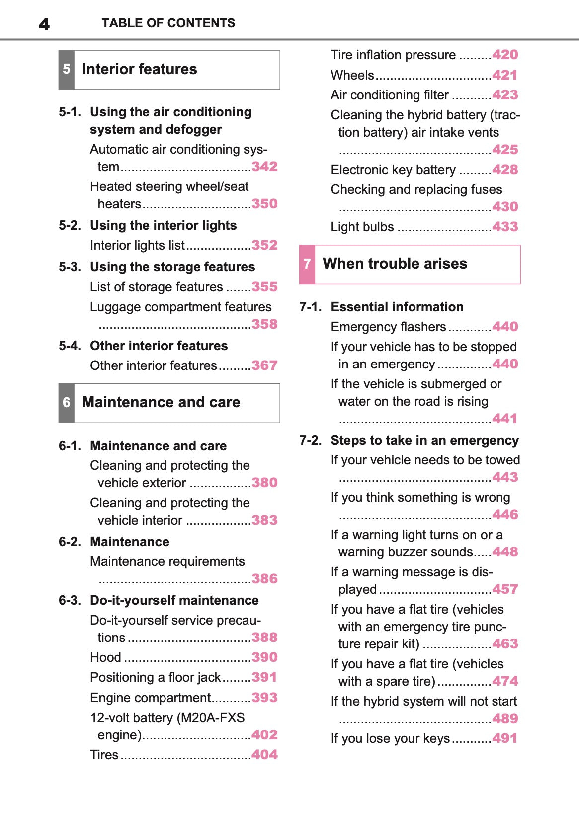 2025 Toyota Corolla Hybrid Hatchback/Touring Sports Owner's Manual | English