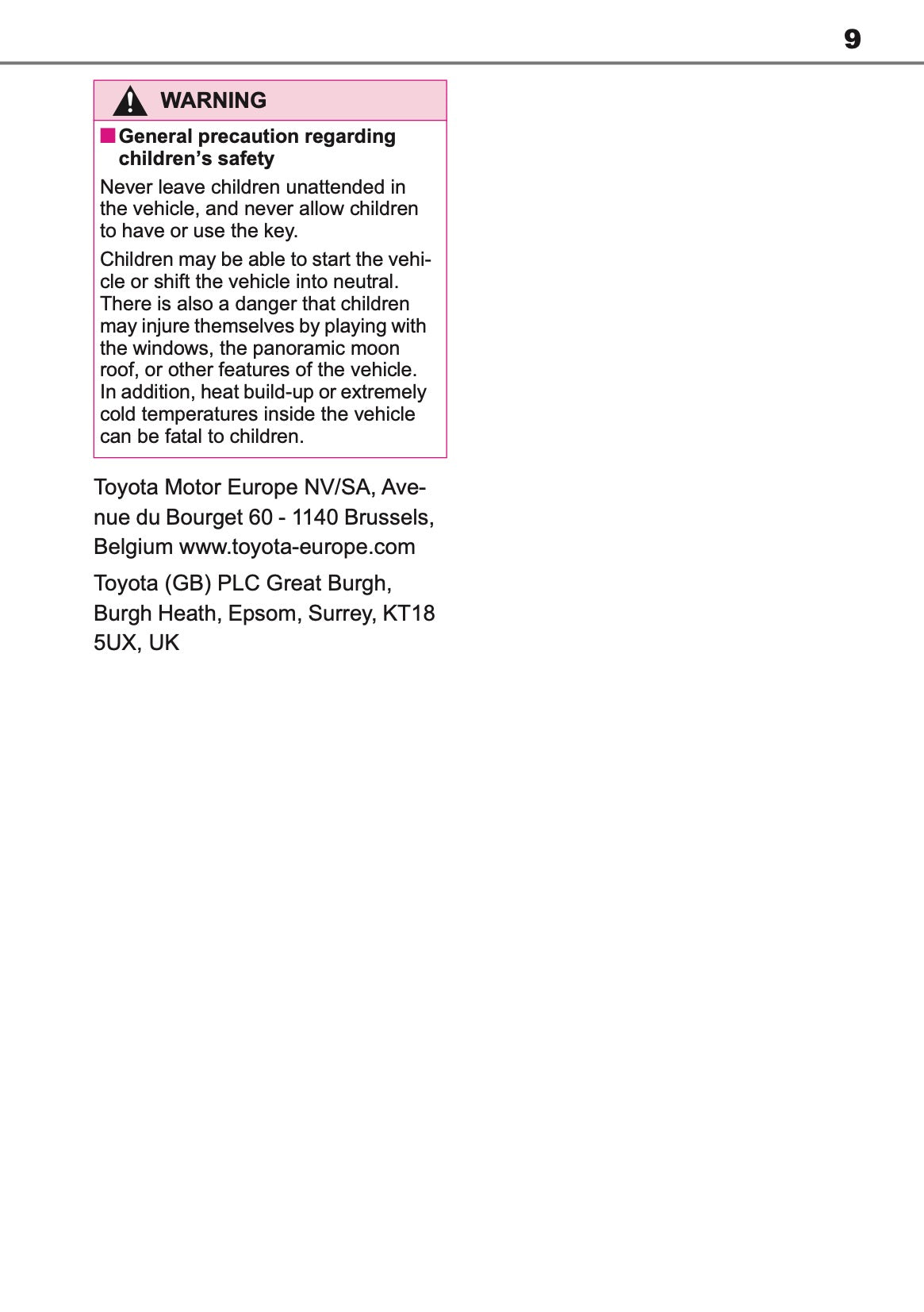 2025 Toyota Corolla Hybrid Hatchback/Touring Sports Owner's Manual | English