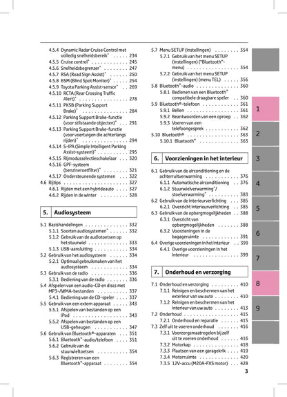 2022-2023 Toyota Corolla Hybrid Hatchback/Touring Sports Owner's Manual | Dutch