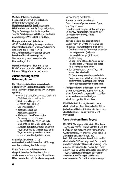 2024-2025 Toyota Hilux 48V Bedienungsanleitung | Deutsch