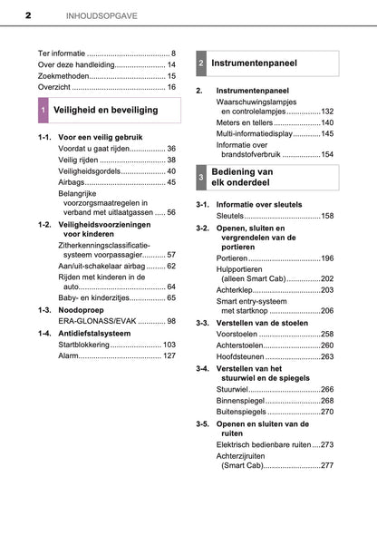 2020-2021 Toyota Hilux Owner's Manual | Dutch