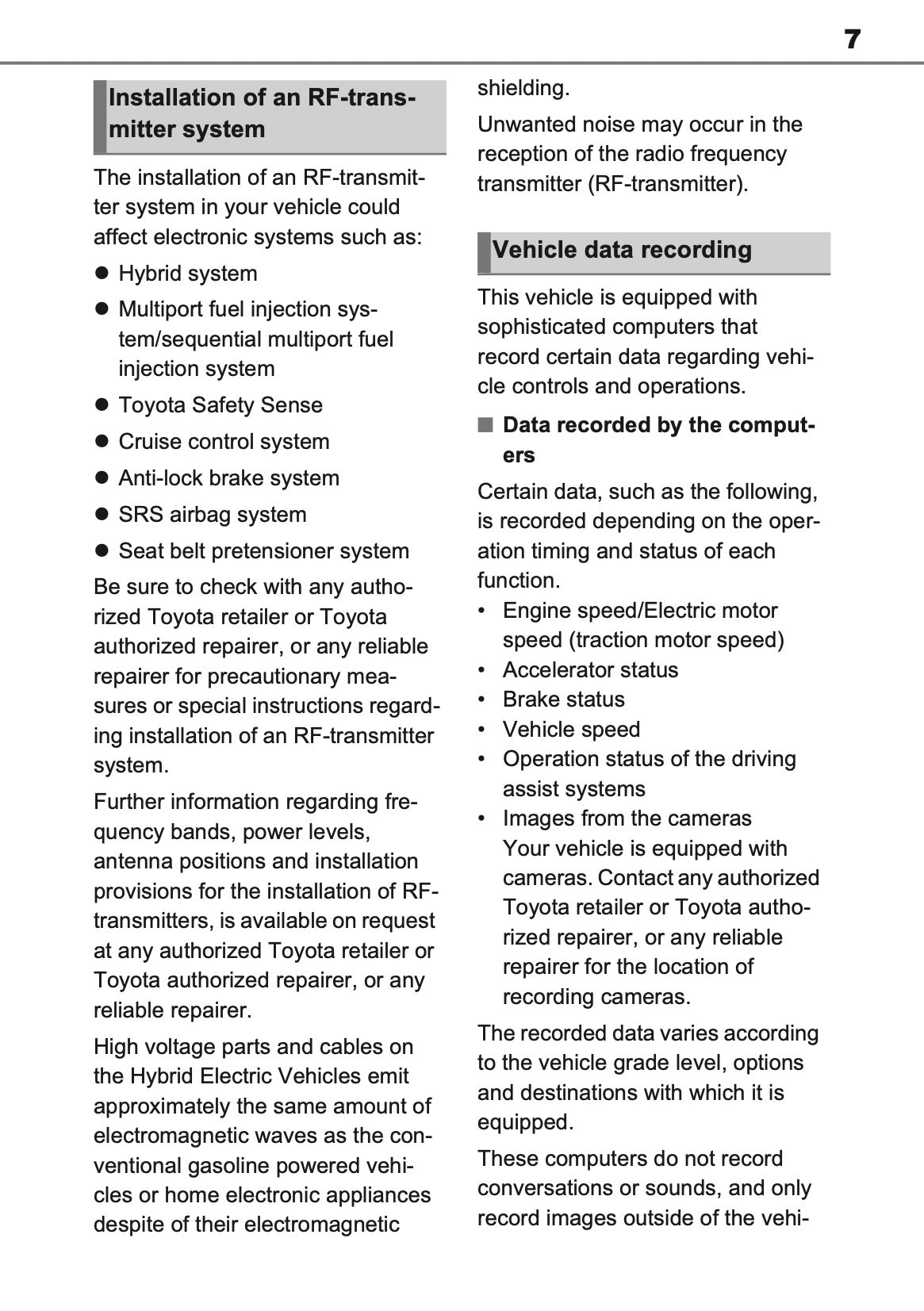 2026 Toyota RAV4 Hybrid Owner's Manual | English