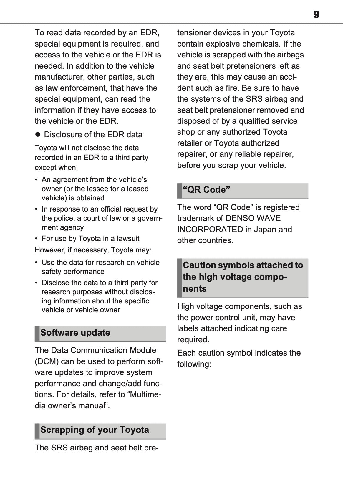 2026 Toyota RAV4 Hybrid Owner's Manual | English