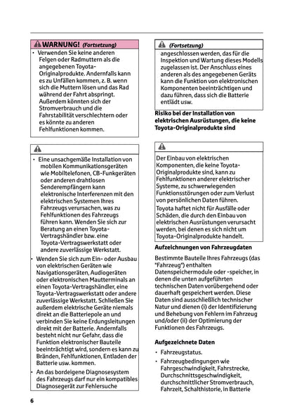 2025-2026 Toyota Urban Cruiser Bedienungsanleitung | Deutsch