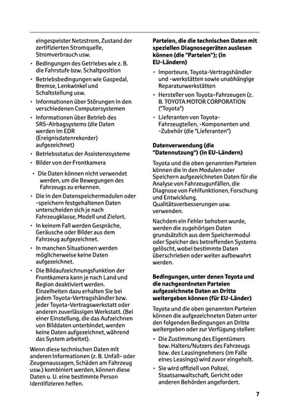 2025-2026 Toyota Urban Cruiser Bedienungsanleitung | Deutsch