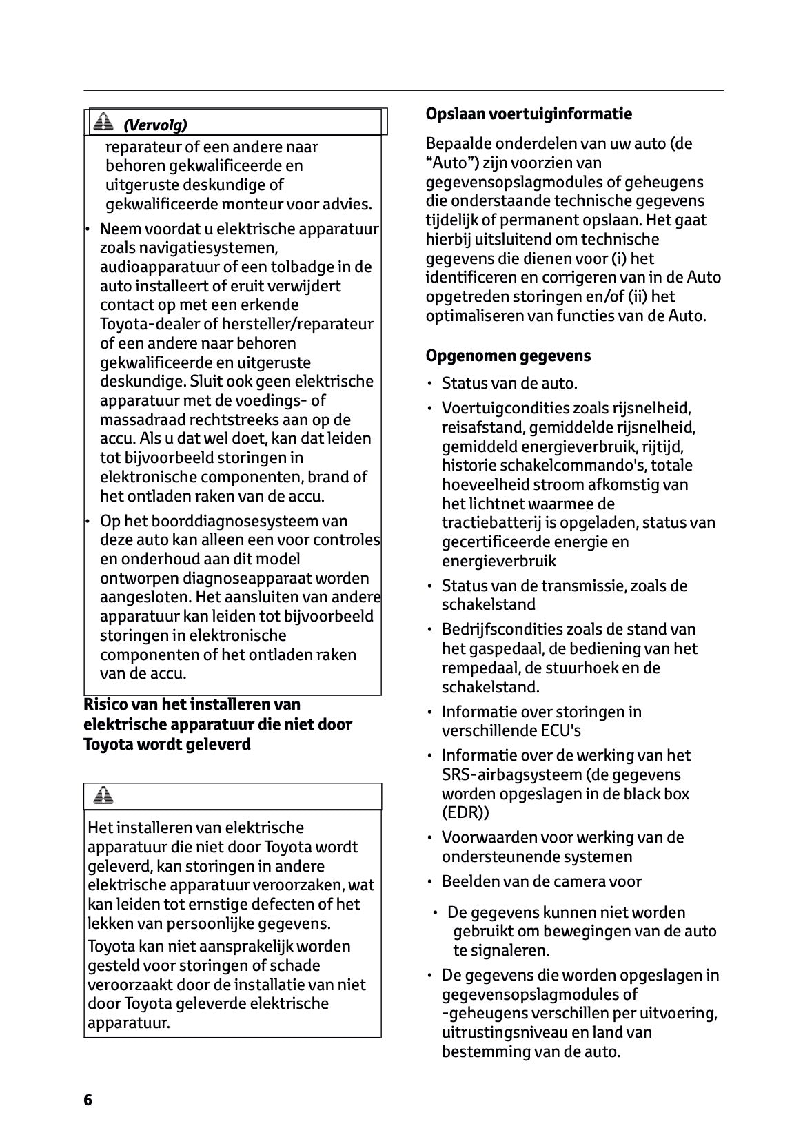 2025-2026 Toyota Urban Cruiser Owner's Manual | Dutch