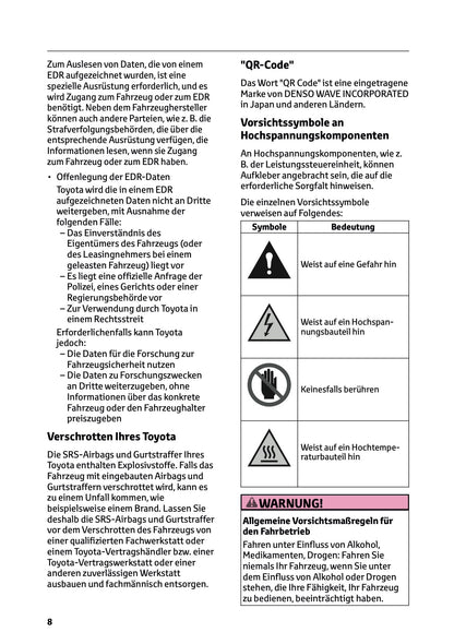 2026 Toyota Yaris Hybrid Owner's Manual | German