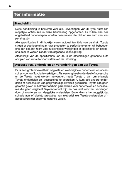 2015-2016 Toyota Yaris Hybrid Owner's Manual | Dutch