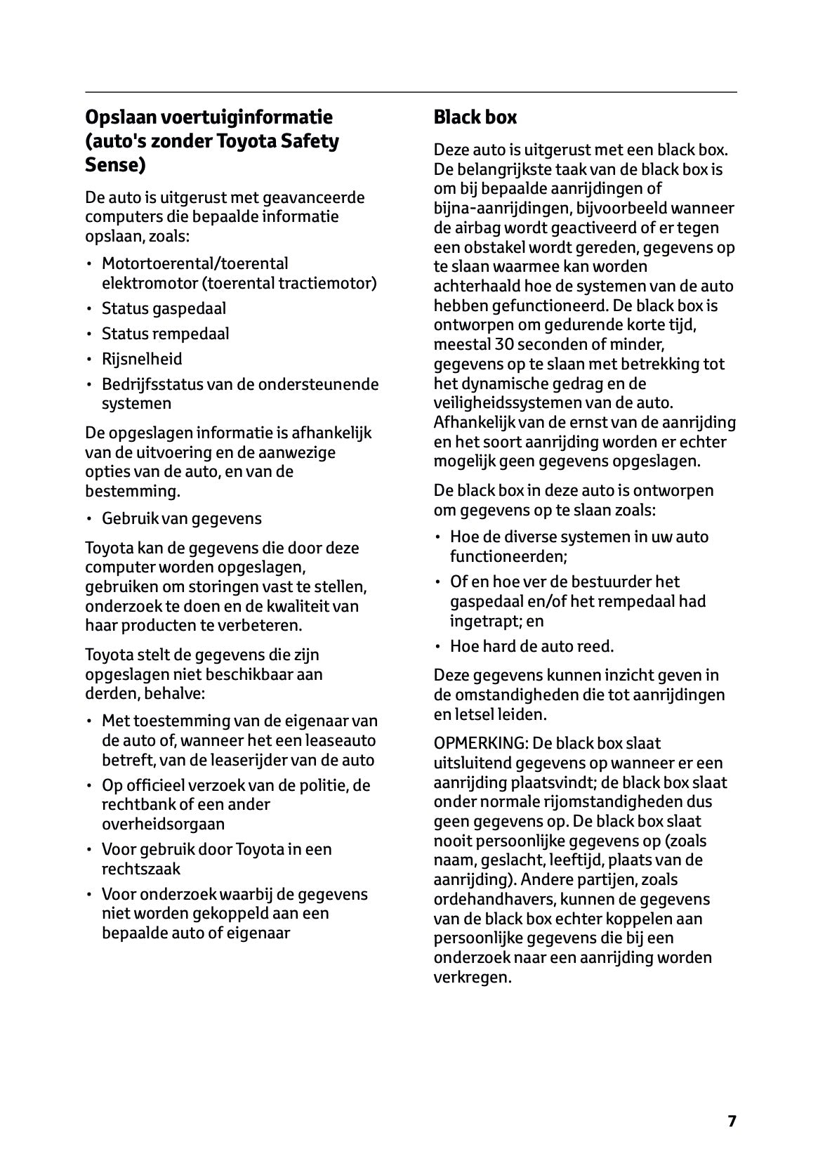 2026 Toyota Yaris Hybrid Owner's Manual | Dutch