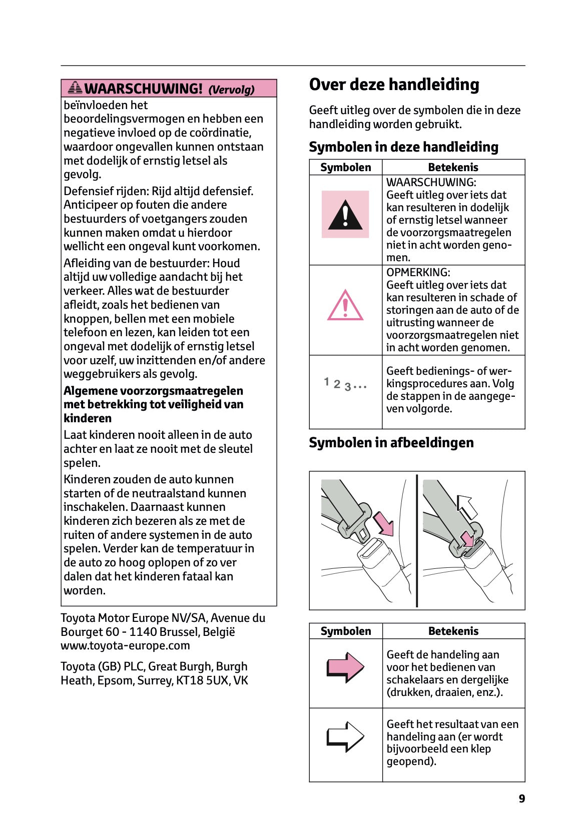 2026 Toyota Yaris Hybrid Owner's Manual | Dutch