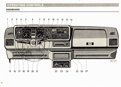 1986 Volkswagen Cabriolet Owner's Manual | English