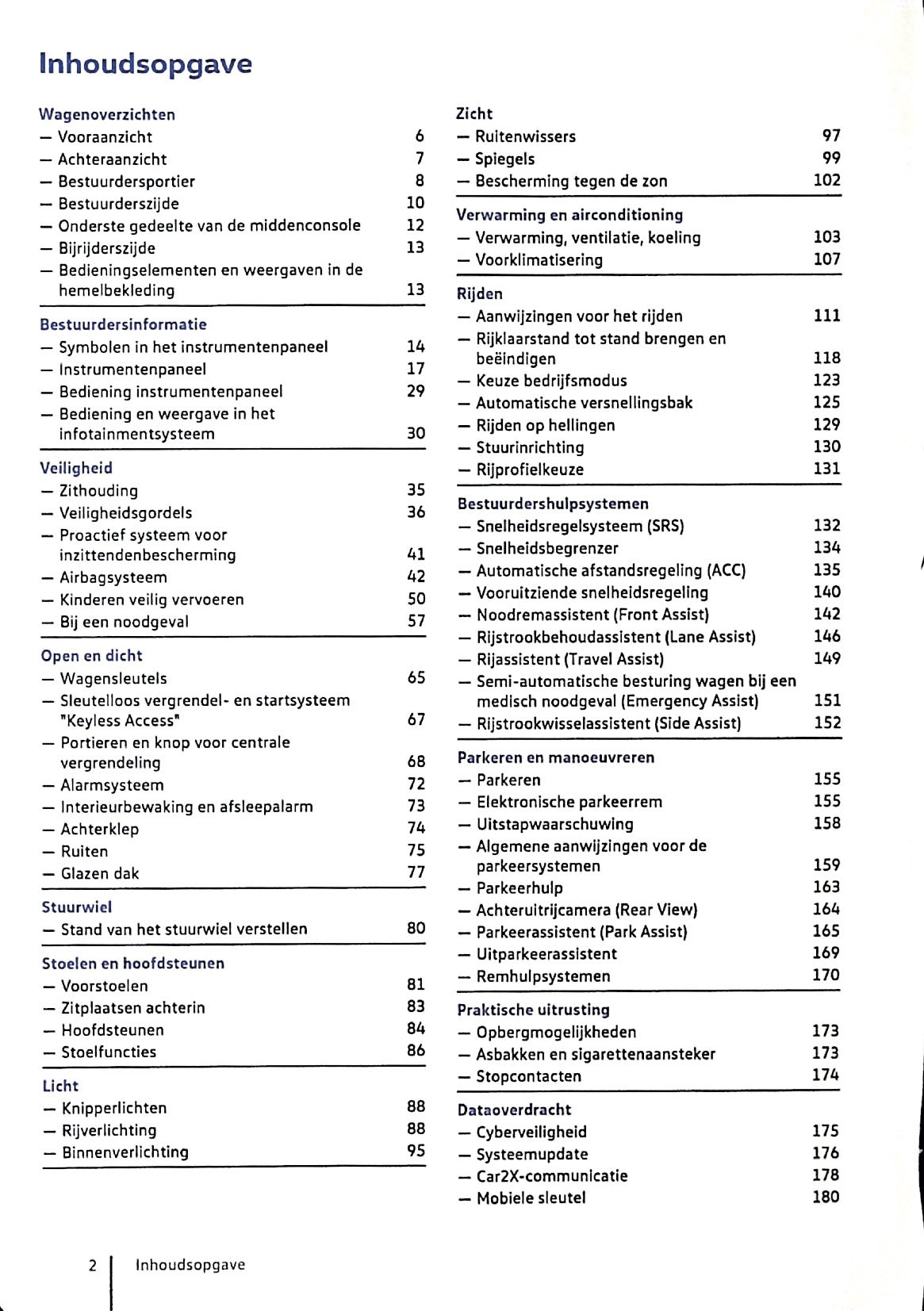 2020 Volkswagen Golf eHybrid / Golf GTE Bedienungsanleitung | Niederländisch