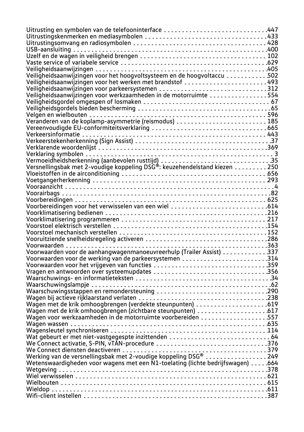 2020 Volkswagen Passat GTE/Passat Variant GTE Owner's Manual | Dutch