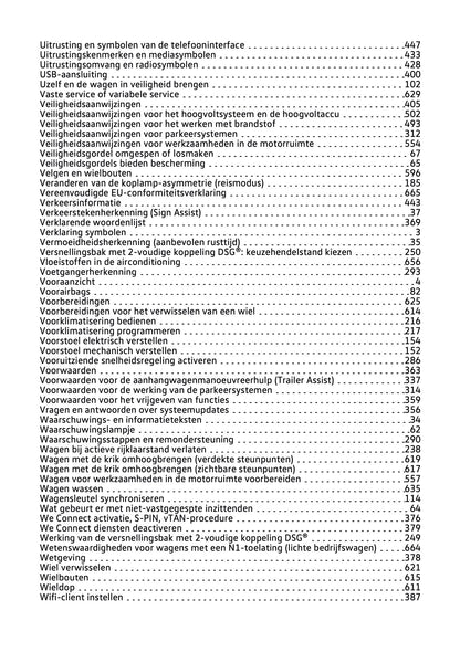2020 Volkswagen Passat GTE/Passat Variant GTE Owner's Manual | Dutch