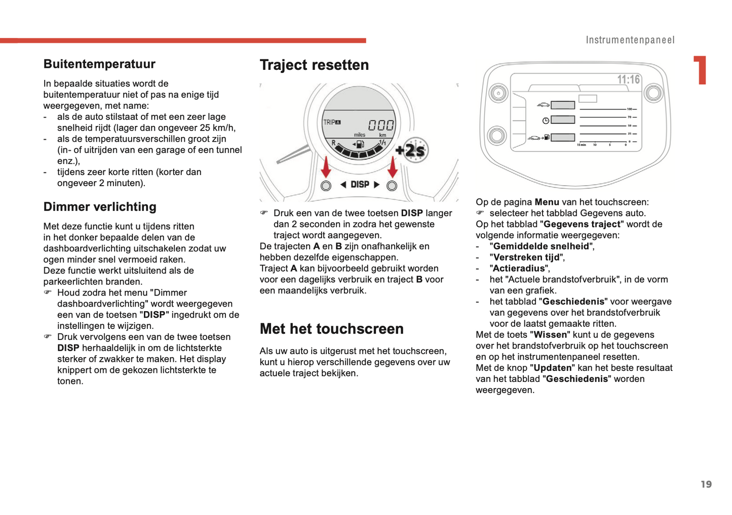 2018-2022 Citroën C1 Owner's Manual | Dutch