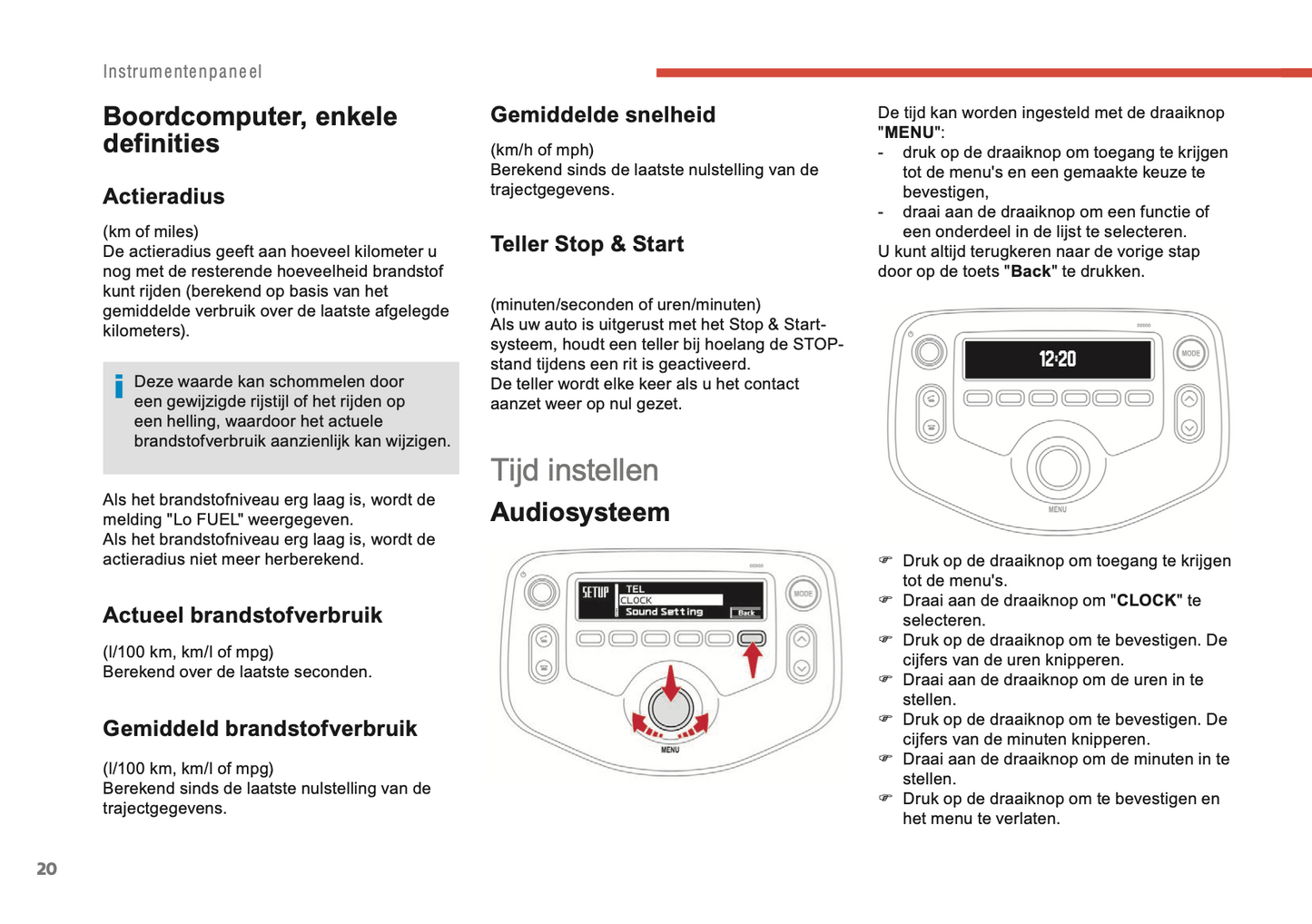 2018-2022 Citroën C1 Owner's Manual | Dutch