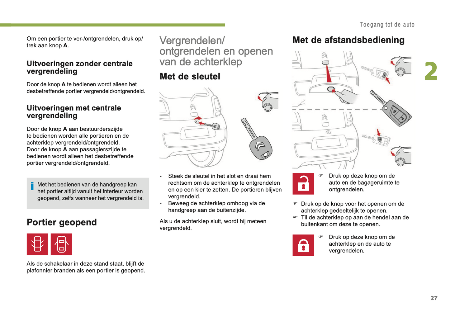 2018-2022 Citroën C1 Owner's Manual | Dutch