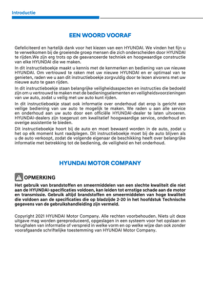 2021-2022 Hyundai i20/Bayon Bedienungsanleitung | Niederländisch