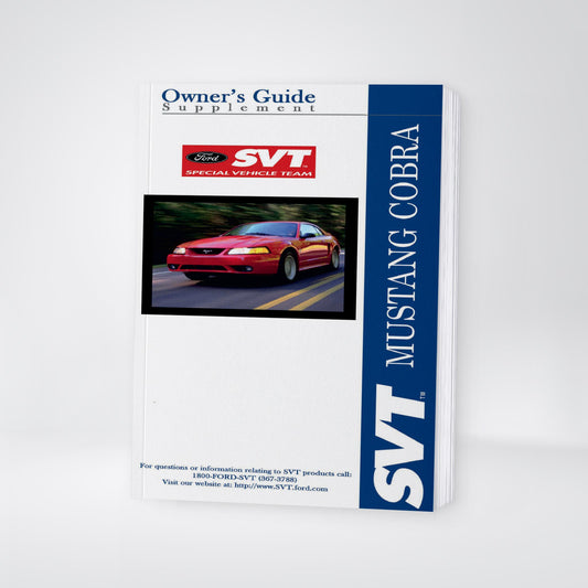 2001 Ford Mustang SVT Owner's Manual | English